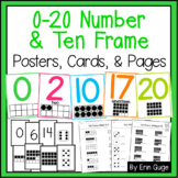 0 to 20 Number and Ten Frame Posters, Cards, and Practice Pages