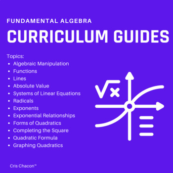 Preview of 01 - Algebraic Manipulation Curriculum Guide