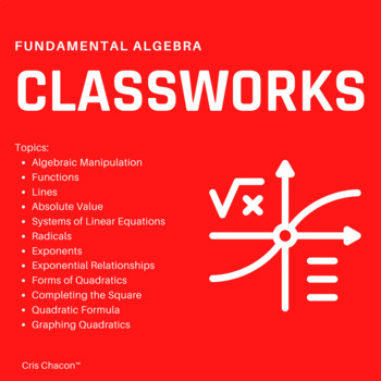 Preview of 08 - Forms of Quadratics Classwork Bundle