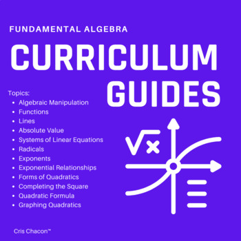 Preview of 09 - Completing the Square Curriculum Guide