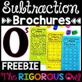 0s Subtraction Brochures - 0 Subtraction Facts Practice Di