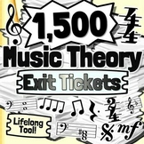 1,500 Music Theory Exit Tickets | Clef Notation Rhythm And