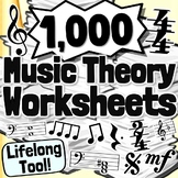 1,000 Music Theory Worksheets | Clef Notation Rhythm And S