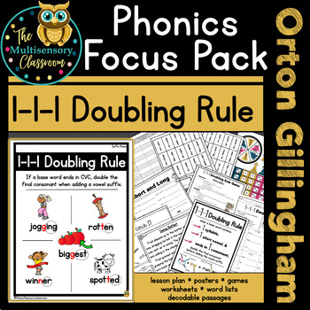 Preview of 1-1-1 Doubling Rule (TMC Phonics Focus Pack- 4.4-4.5)
