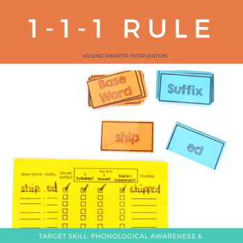 Preview of 1-1-1 Doubling Spelling Rule