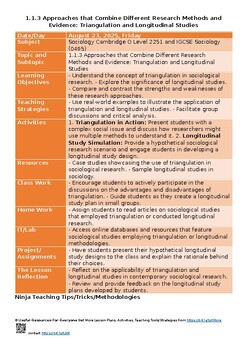 Preview of 1.1.3 Approaches that combine different research methods and evidence Sociology