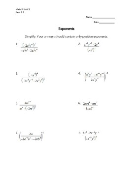 38 Properties Of Exponents Review Worksheet - combining like terms