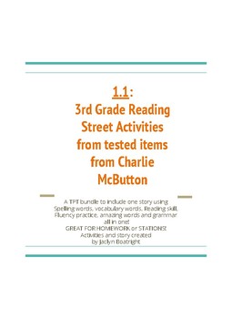 Preview of 1.1 Third Grade Reading Street Activities with Charlie McButton