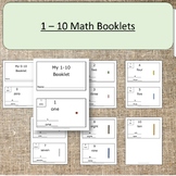 1 - 10 Booklets Math Work Montessori Numberal and Numbers
