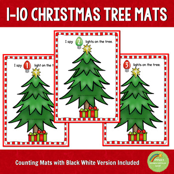 1-10 Christmas Tree Counting Dough Mats by Pinay Homeschooler Shop