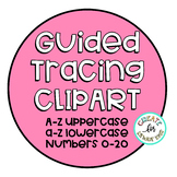Clipart - Alphabet and numbers with Tracing Guides - Presc