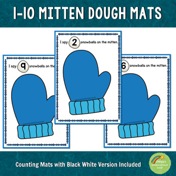1-10 Mittens Counting Playdough Mats by Pinay Homeschooler Shop | TPT