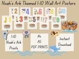 1-10 Montessori posters, number posters, neutral prints ,N