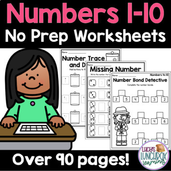 Preview of 1-10 Number, Addition and Subtraction Worksheets