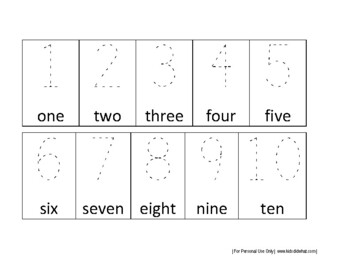 1 - 10 Number Tracing by 3 Little Dinosaurs | TPT