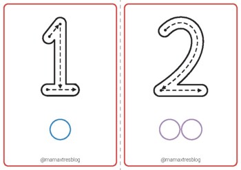 number dots 1 10 flashcards teaching resources tpt
