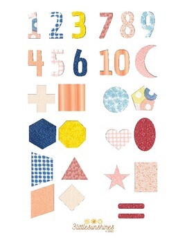 Preview of 1-10 Wall Numbers & Shapes - Pattern #1