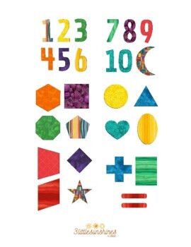 Preview of 1-10 Wall Numbers and Shapes - Pattern #2