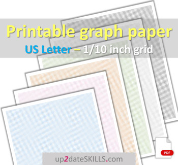 Preview of 1/10 inch graph paper 79x104 squares per page Letter-size or Happy Planner Big