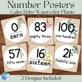1-100 Boho Number Poster Digital Downloads: Printable Clas