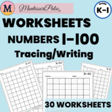 1-100 Number Tracing and Writing Worksheets