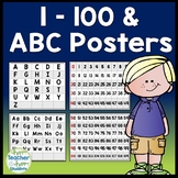 1 - 100 Poster and Alphabet Poster {Hundreds Poster Chart 