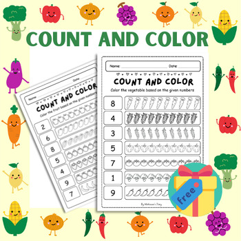 Preview of 1-10_Count and Coloring Fruits Worksheet