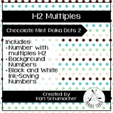 1-12 Multiples Posters - Chocolate Mint Polka Dots 2