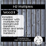 1-12 Multiples Posters - Wood 11