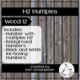 1-12 Multiples Posters - Wood 12