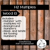 1-12 Multiples Posters - Wood 13
