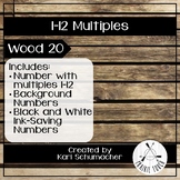 1-12 Multiples Posters - Wood 20