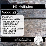 1-12 Multiples Posters - Wood 22