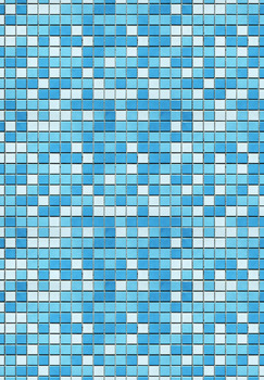 Preview of 1:2 1:3 1:4 Blue Swimming Pool Glass Mosaic Tile Printable Sheets