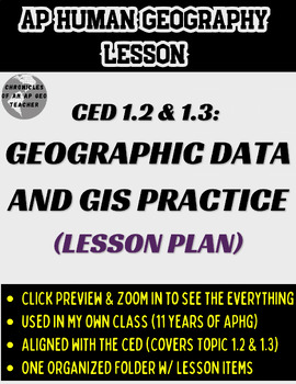 Preview of 1.2 & 1.3 - GIS Lesson Plan (Geographic Information Systems) 