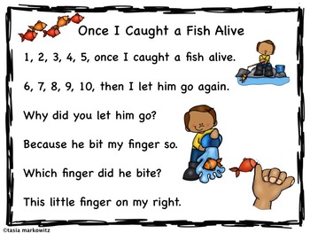 1, 2, 3, 4, 5 I Caught A Fish Printable by 2nd Grade Monsters | TpT