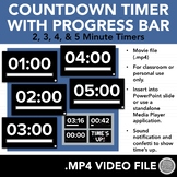 1, 2, 3, 4, & 5 Minute Countdown Timers (Video Files for P