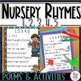 Nursery Rhyme Poem and Activities for  1, 2, 3, 4, 5 Once 