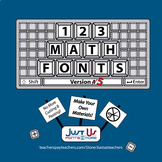 1, 2, 3 Math Fonts (Download)