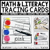 Math and Literacy Tracing Cards for Handwriting Practice BUNDLE