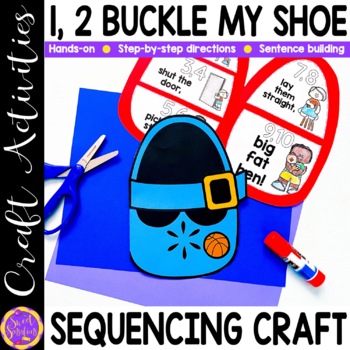 Preview of Nursery Rhyme Craft 1 2 Buckle My Shoe Craft Heggerty Nursery Rhyme Activities