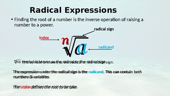 radical sign examples