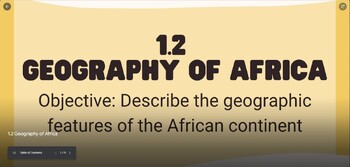 Preview of 1.2 Geography of Africa, AP African American Studies