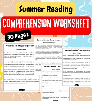 Preview of 1 & 2 Grade Phonics Reading Fluency Comprehension Passages Questions Worksheets