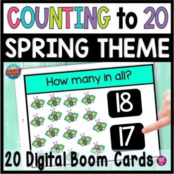 Preview of Kindergarten Counting to 20 Digital Boom Card Activities