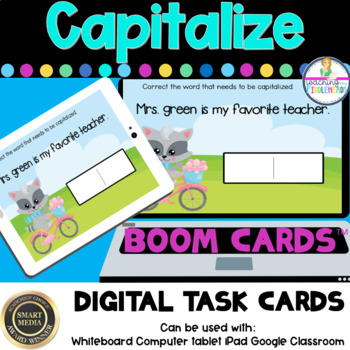 Preview of Capitalize Proper Names, Days, Months, and Holidays Digital BOOM CARDS