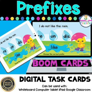 Preview of Prefixes Digital BOOM CARDS Distance Learning