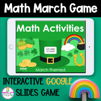 Preview of Math Google Slides Games March Themed