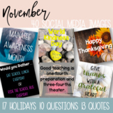 November Social Media Images For Teacher & Teacherpreneurs