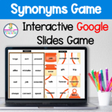 Synonyms Google Slides Game Literacy Activity for Camping Day